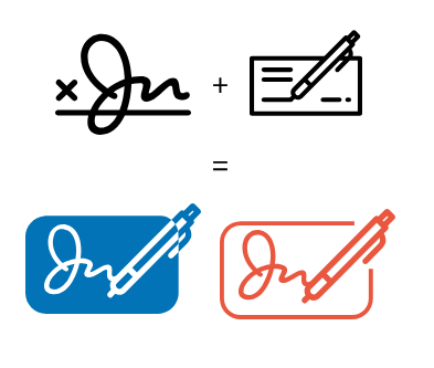 A screenshot of the UI for signature icon